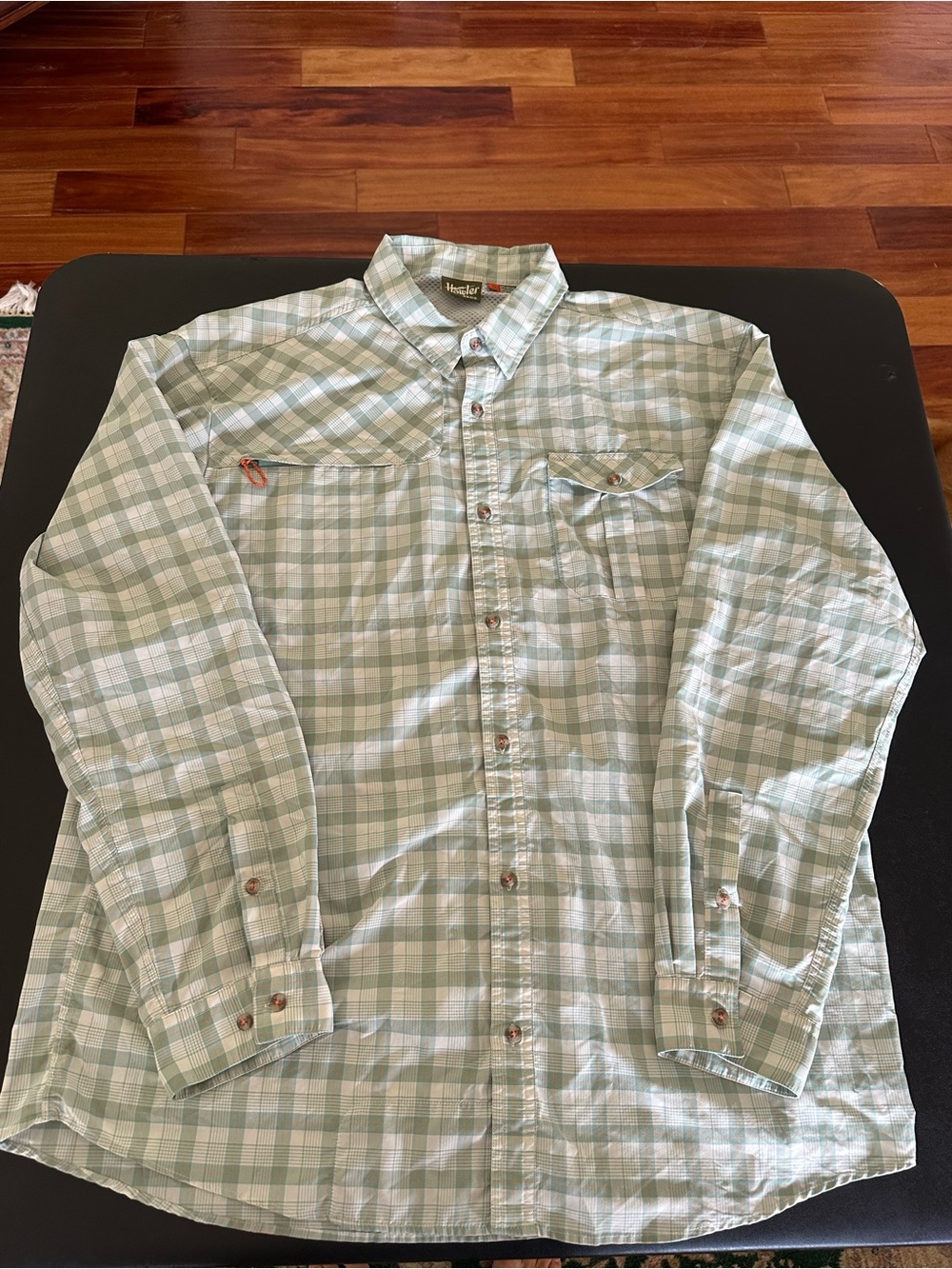Howler Brothers Men’s Mint Green Plaid Long-Sleeve Button-Up Shirt Size XL